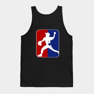 Blue red baseball silhouette Tank Top